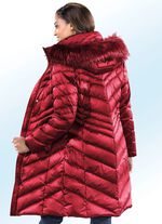 Daunenmantel mit 2-Wege-Reißverschluss RUBINROT