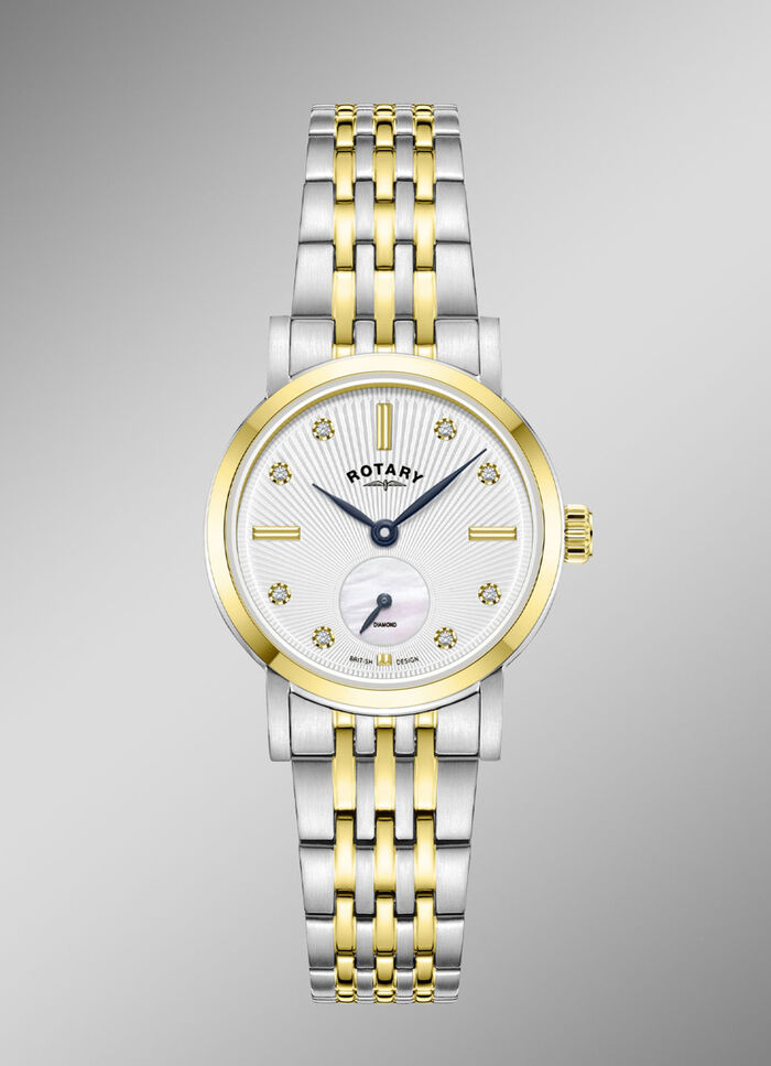 Rotary Quartz-Damenuhr mit Edelstahlgehäuse 