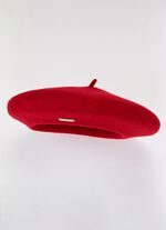 Seeberger, Damen-Baskenmütze, aus Schurwolle FEUERROT