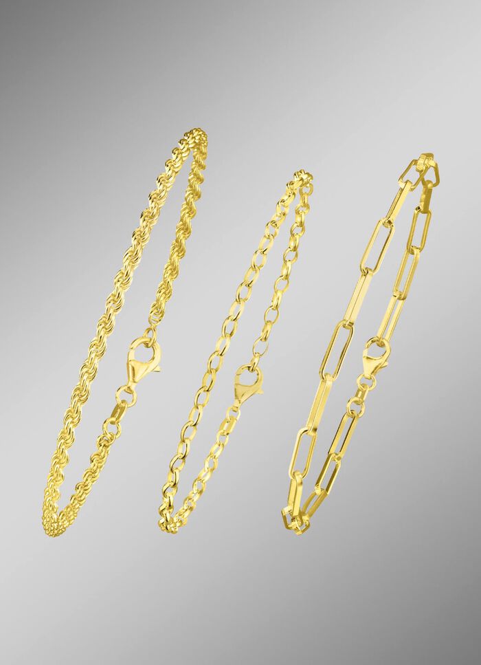 Schmuckset, 3-teilig, aus drei Armb&auml;ndern 