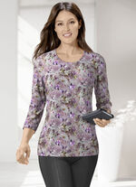 Shirt mit Allover-Druck BEERE-LILA-BUNT