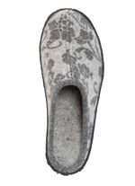Wollfilz-Pantoffel mit floralem Druck 