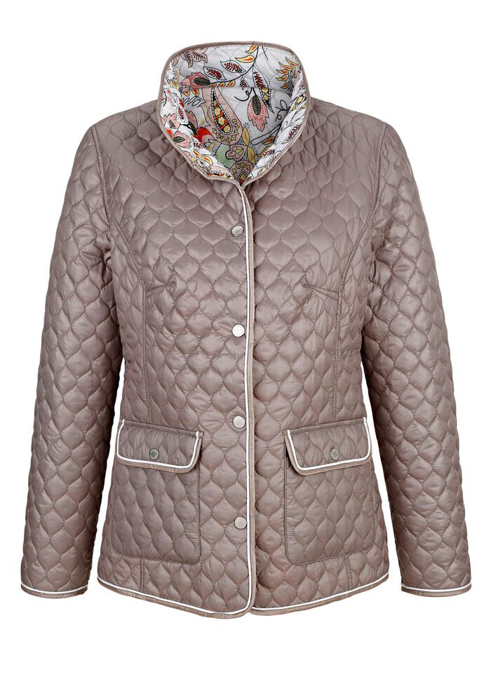 Wendejacke mit grafischem Steppmuster 