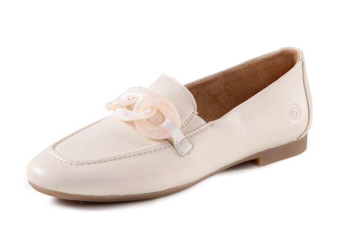 Remonte Loafer mit trendiger Zierkette BEIGE
