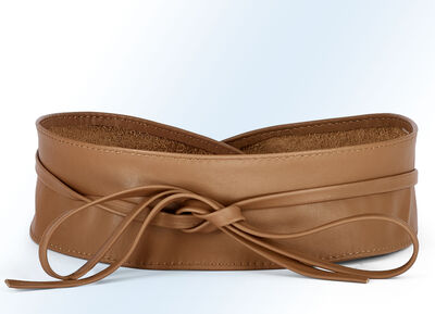 Modischer Leder-Bindegürtel, 8 cm breit  