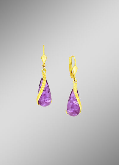 Ohrringe mit echt Amethyst 