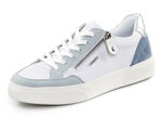Remonte Sneaker aus Nappa- und Veloursleder mit Metallic-Besatz BLAU-WEISS-SILBER