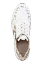 ELENA EDEN, sytlische Damen-Sneaker, Weite H, mit herausnehmbarem Fußbett WEISS-GOLD