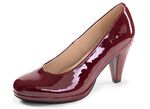 Andrea Conti, schicke Damen-Pumps, aus gl&auml;nzendem Lackmaterial BORDEAUX