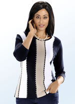 Pullover mit dekorativem Streifendessin 