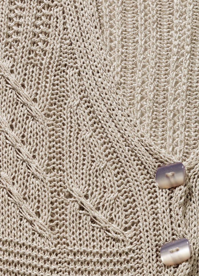 Strickjacke mit Bändchengarn 