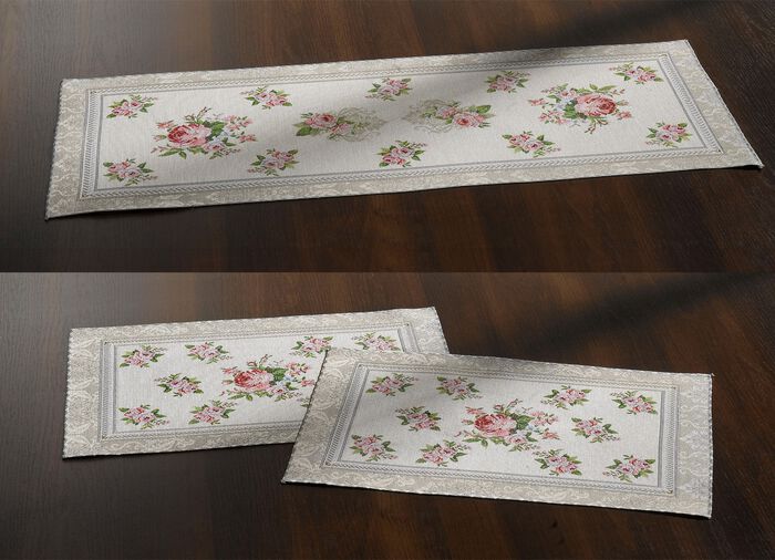 Tisch- und Raumdekoration mit romantischem Rosenmotiv MULTICOLOR