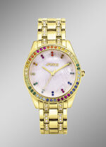 Pools Quartz-Damenuhr mit Metallbandgehäuse 