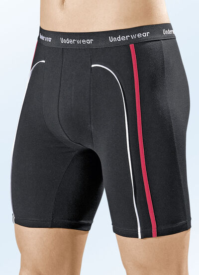 Dreierpack Longpants aus Feinjersey, schwarz 