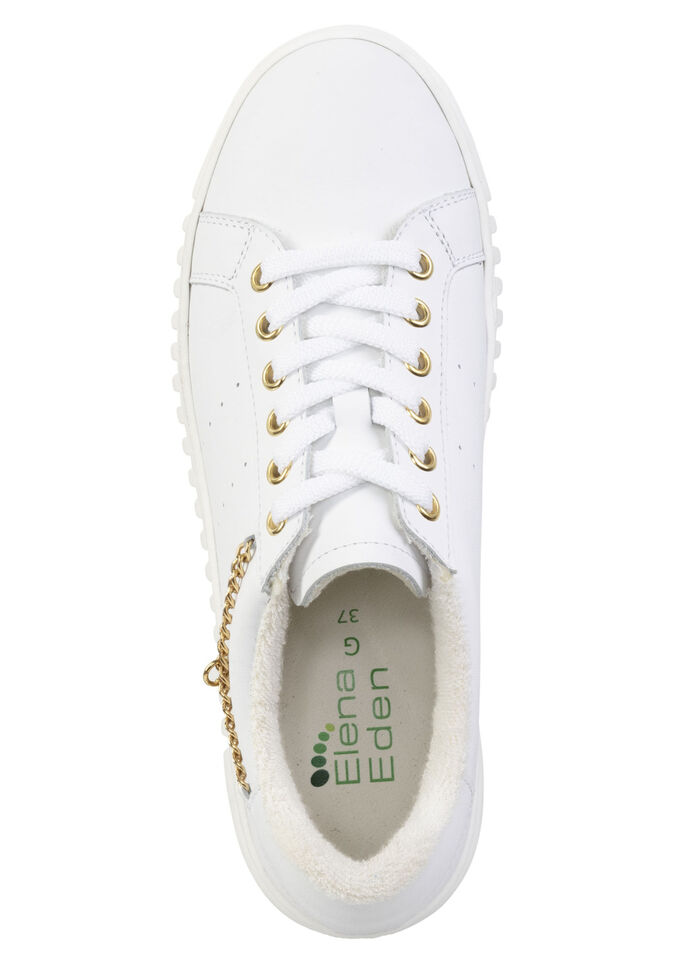 ELENA EDEN, stylische Damen-Sneaker, Weite G, herausnehmbares Fußbett WEISS