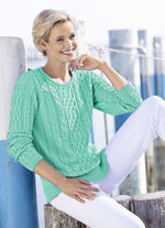 Pullover in Strukturmustermix MINT