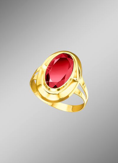 Damenring mit echt Granat 