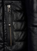 Lederkurzmantel mit Innentasche 