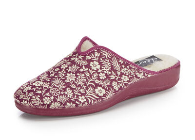 Laurina Pantoffel mit Blumen-Stickerei 