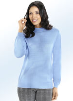 Pullover mit Schurwolle BLEU