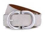 Ledergürtel mit Lederfutter CREME