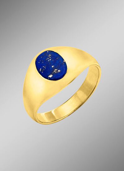 Herrenring mit echt Lapislazuli 