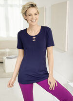 Shirt mit Strasszier in 2 Farben MARINE