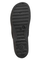 Pantoffel aus kariertem Textil SCHWARZ-BRAUN