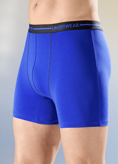 Viererpack Pants, uni mit Elastikbund 