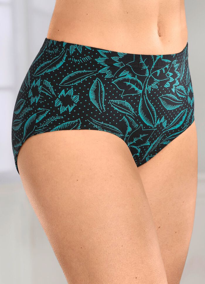 Viererpack Slips mit h&uuml;bschem Druckdessin 