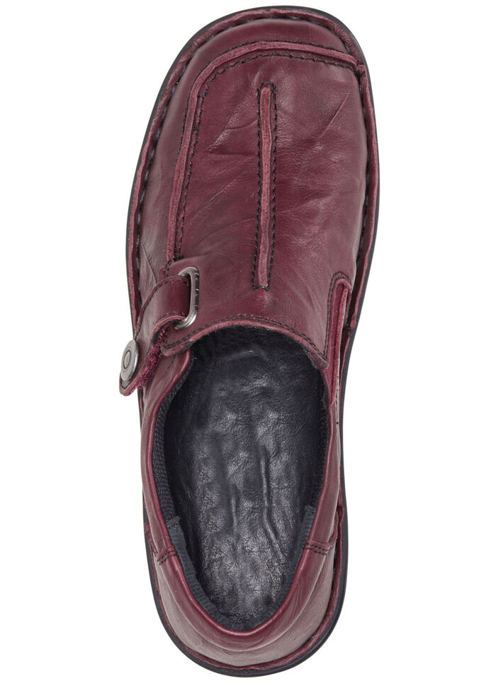 ELENA EDEN, bequeme Damen-Slipper, Weite G, mit herausnehmbarem Fußbett BURGUND