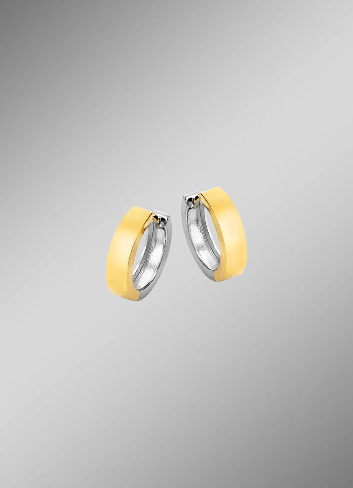 Beidseitig tragbare Klappcreolen in Bicolor 