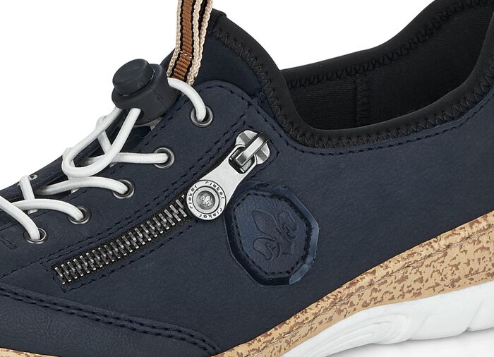 Rieker, sportliche Damen-Sneaker, mit MemoSoft Decksohle DUNKELBLAU