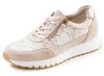 ELENA EDEN, elegante Damen-Sneaker, Weite G, mit herausnehmbarem Fu&szlig;bett BEIGE-WEISS