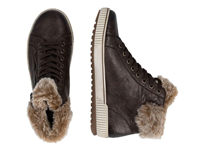 Remonte, gef&uuml;tterte Damen-Boots, Winterschuhe, Weite G, mit herausnehmbarem Fu&szlig;bett DUNKELBRAUN