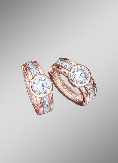 Klappcreolen mit synth. Zirkonia 