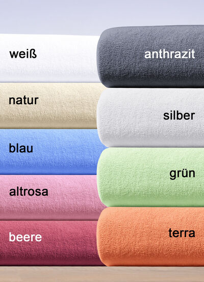 Kuschelweiche Spannbetttücher aus hochwertigem Nicki-Velours 