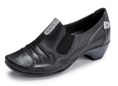 ELENA EDEN Mokassin-Pumps mit Metallic-Lederbesätzen 