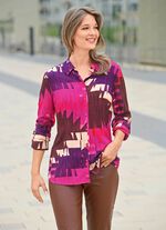 Bluse mit farbbrillantem Druck 