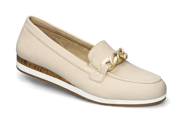 Bequemer Slipper in  Veloursleder-Optik BEIGE