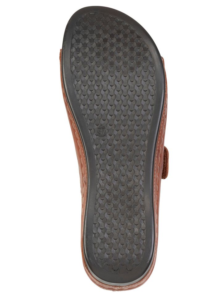 Bequeme Damen-Pantoletten, Weite G, mit Klettverschluss 