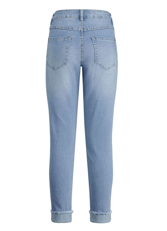 Jeans mit funkelndem Glitzersteinchenbesatz HELLBLAU
