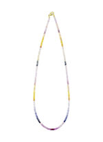 Edle Halskette mit echt Safir in Multicolor 