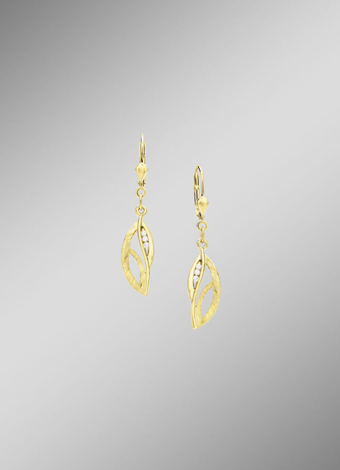 Ohrringe aus Gold mit Zirkonia 