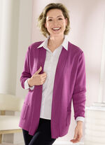 Strickjacke mit Streifenstruktur 