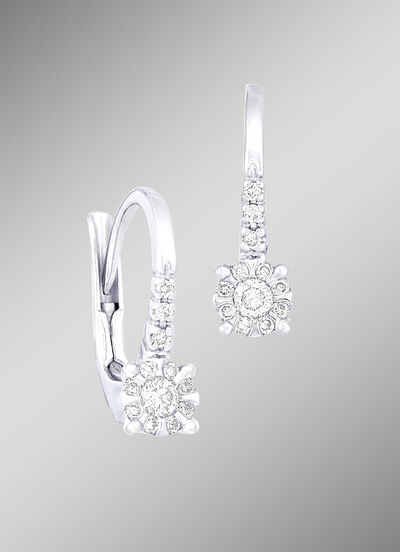 Exquisite Ohrringe mit 24 Brillanten 