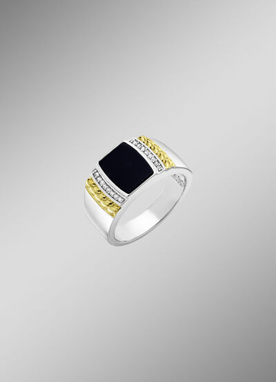 Herrenring mit Achat 