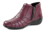 ELENA EDEN, bequeme Damen-Boots, Weite H, mit herausnehmbarem Fußbett BURGUND