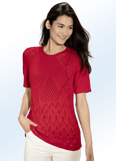 Pulli mit Ajourmix und feinen Strukturen 