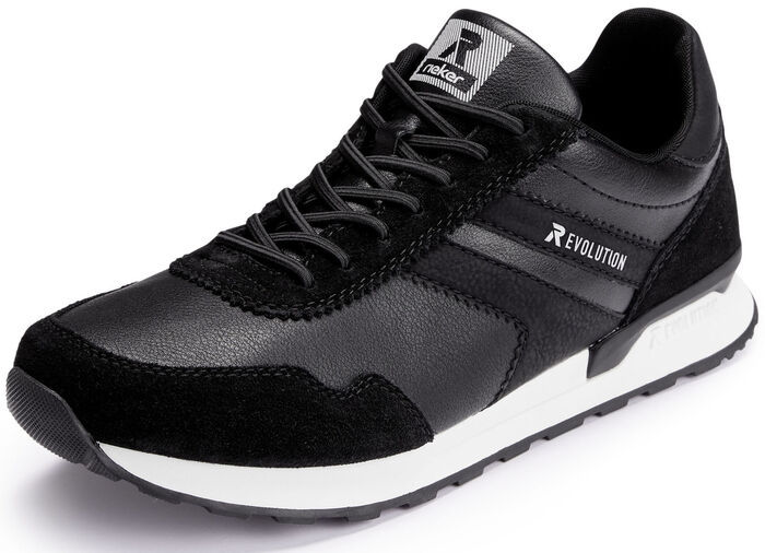 Schnür-Sneaker mit herausnehmbarem Textilfußbett SCHWARZ